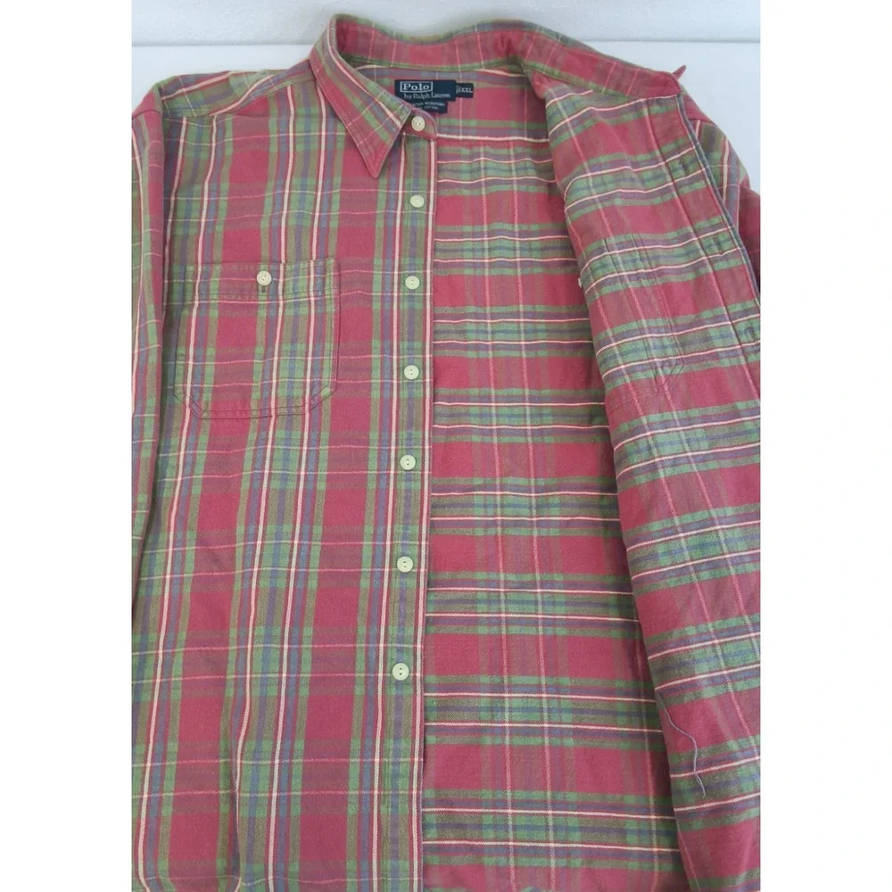 Polo Ralph Lauren Mountain Workshirt Button Up Men's XXL Plaid Multicolor #W5415